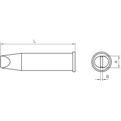 Weller XHT-E WP 200 pákához kétoldalt csapott, véső formájú pákahegy, forrasztóhegy 7.6 mm