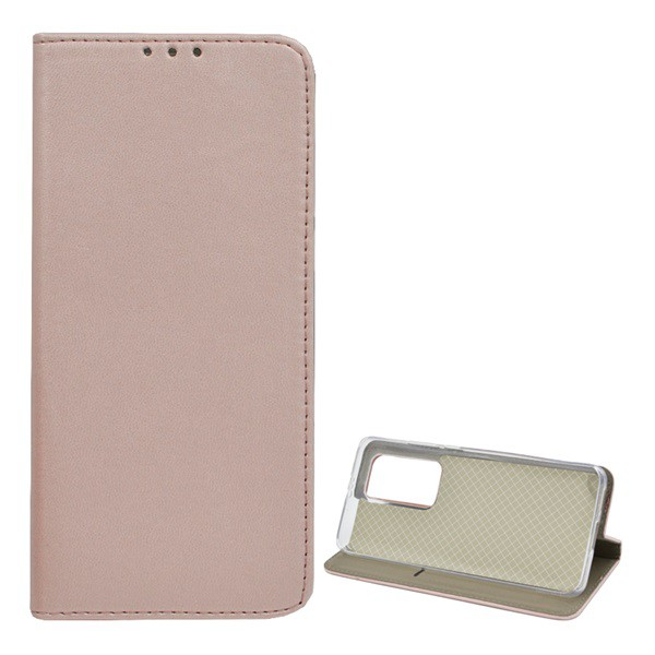 Tok álló, bőr hatású (FLIP, oldalra nyíló, asztali tartó funkció) ROZÉARANY [Huawei P40 Pro 5G] (5996457974559)