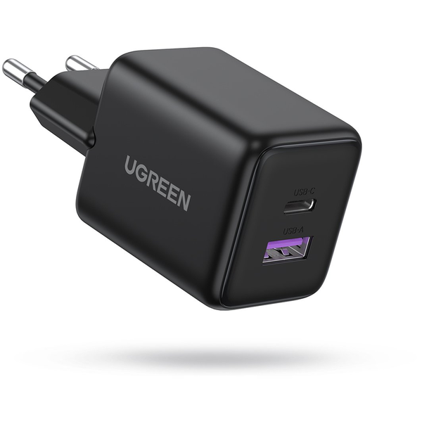 Ugreen X516 Rychlá Síťová Nabíječka GaN 30W USB-C USB PD3.0 QC4.0 Černá