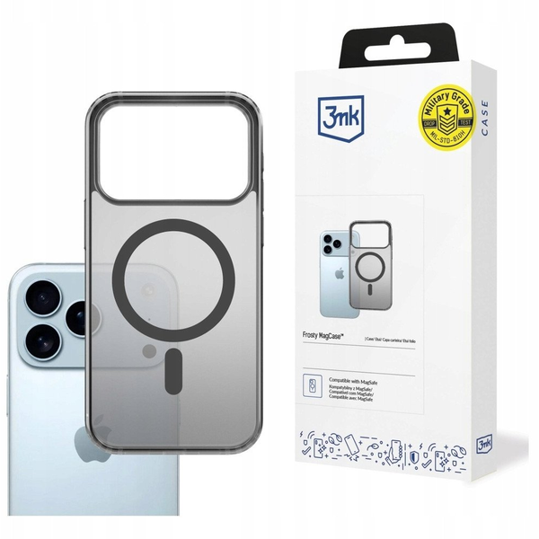 Pouzdro 3MK Frosty MagCase pro Apple iPhone 17 Pro, černé