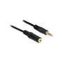 Prodlužovací audio kabel Delock 3,5 mm 0,5 m černý 83762