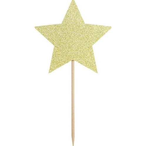 Tortadísz Csillag Papír 11,5cm Arany 6 db (510389)