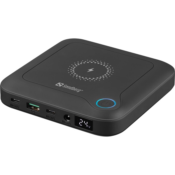 Sandberg 421-46 power bank Ιόντων- λιθίου ( Li - Ion ) 25000 mAh Ασύρματη φόρτιση Μαύρος (Μαύρο)