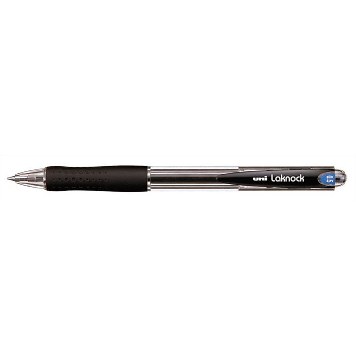 Uni SN-100 Laknock Nyomógombos Golyóstoll - 0.25 mm / Fekete (SN-100(05) BLACK)