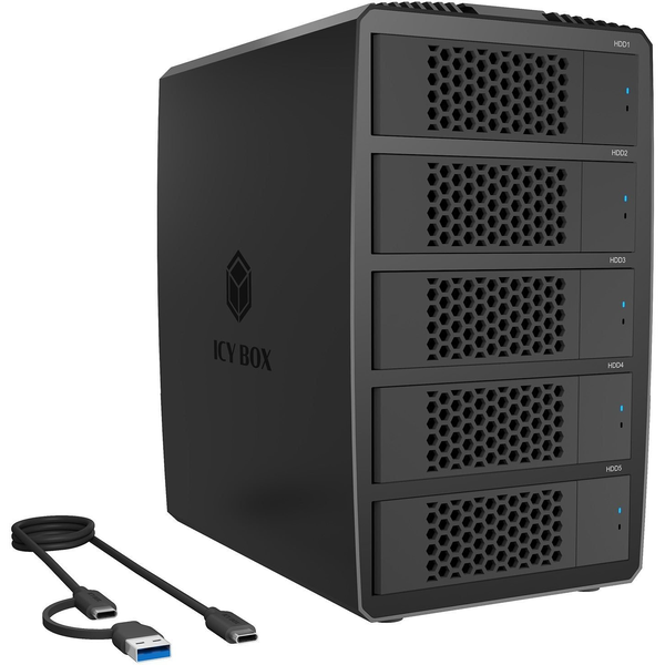 ICY BOX IB-RD3705-CU3 disk array 0 TB Desktop Sort