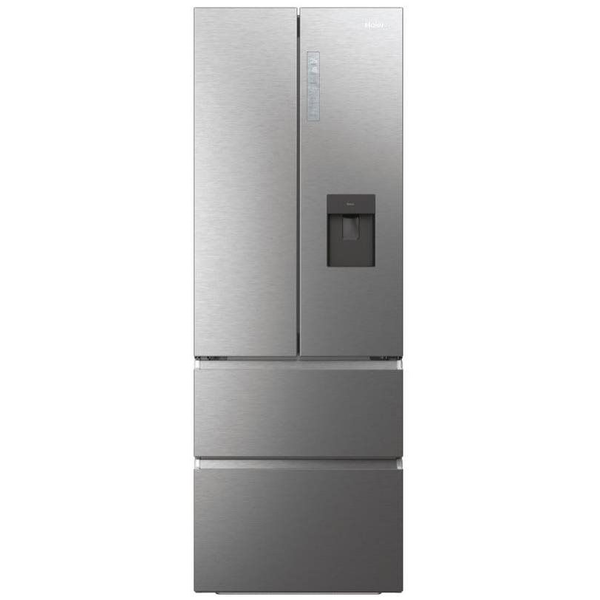 Haier FD 70 Serie 7 HFR7720DWMP хладилник с фризер с две врати Свободно стоящ 477 Д D Платина, Неръждаема стомана