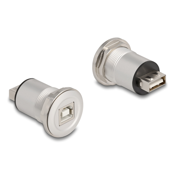 Delock USB 2.0 A-típusú   B-típusú beépített anya alumínium (88194)