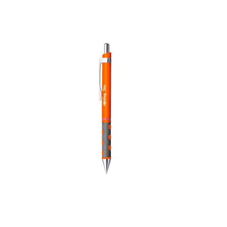 Rotring Tikky Nyomógombos golyóstoll neonnarancs - 0,8mm / Kék (NRR2205269)
