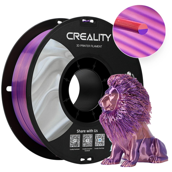 Филамент за 3D принтер Creality CR-Silk, розово-лилав