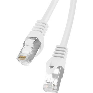 Екраниран FTP кабел, Lanberg 42803, cat.6, 2xRJ45 щепсел, дължина 30m, AWG 26, 250 MHz, мрежова връзка, ethernet, бял