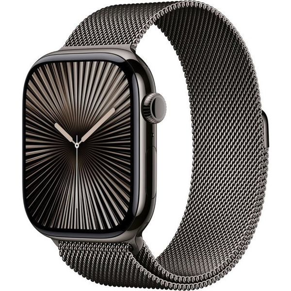 Apple Watch Series 10 GPS + Cellular 46 mm титанова миланска каишка
