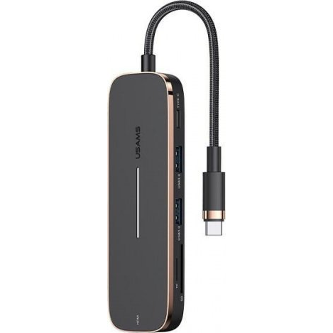 SJ575 6in1 Usams adapter HDMI porttal - 2 x USB-A,