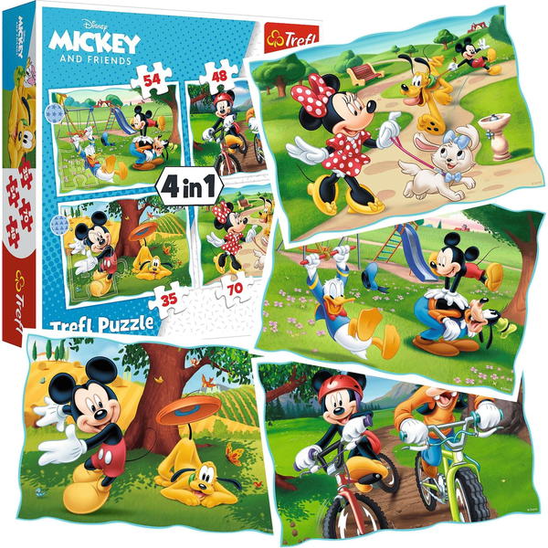 Disney Mickey Egér Szép Napja 4 Az 1-ben Puzzle - Fiúknak, 4 éves kortól