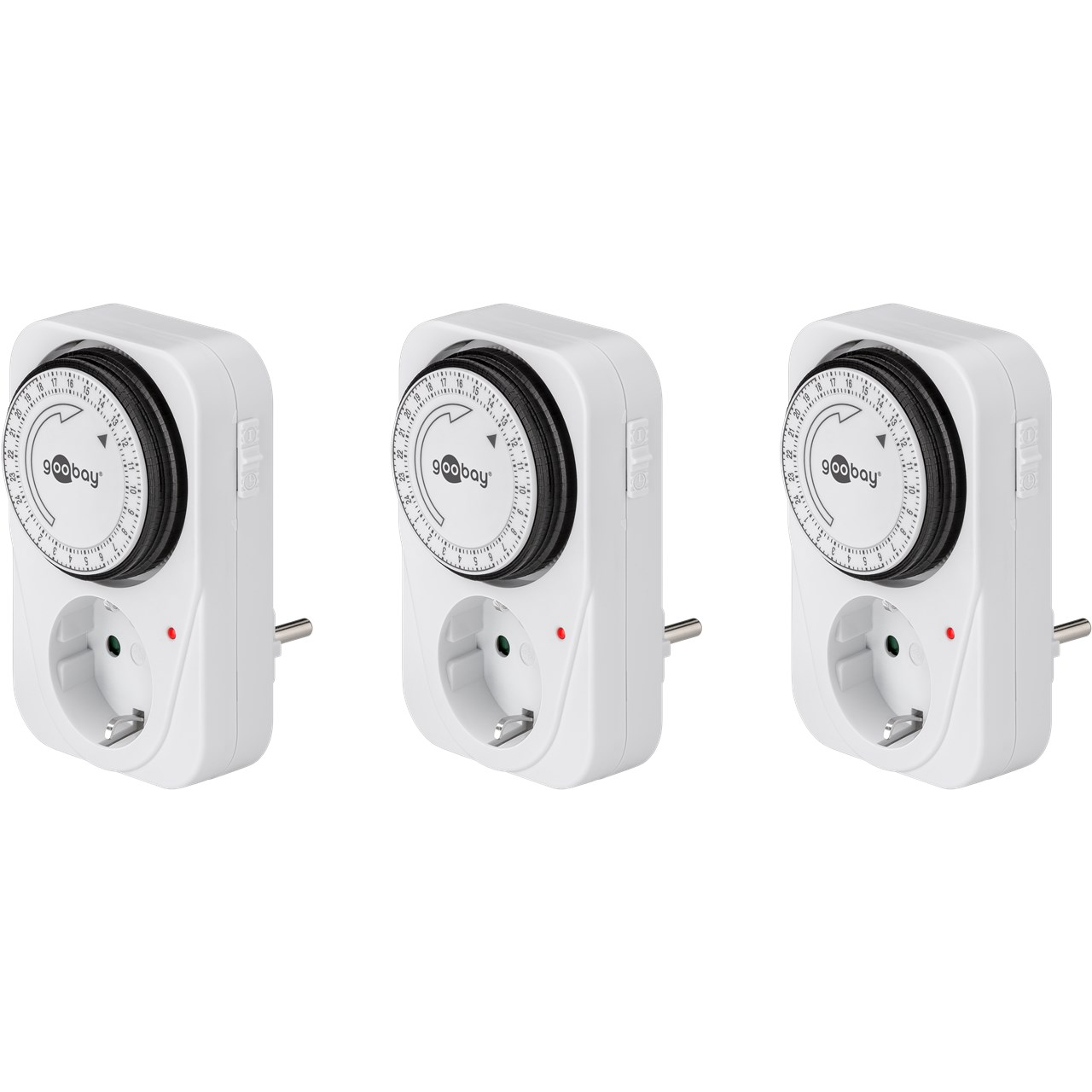 Goobay 55539 Időzítő kapcsolós aljzat (3 db/csomag) (55539)
