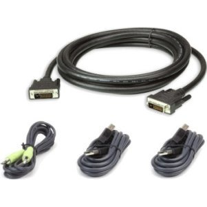 ATEN 2L-7D03UDX4 toetsenbord-video-muis (kvm) kabel Zwart
