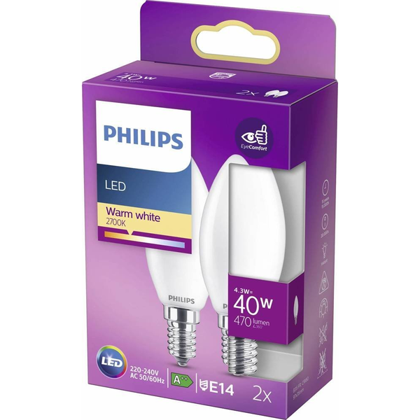 Philips 8718699777692 LED-lamp Warm wit 2700 K 4,3 W F