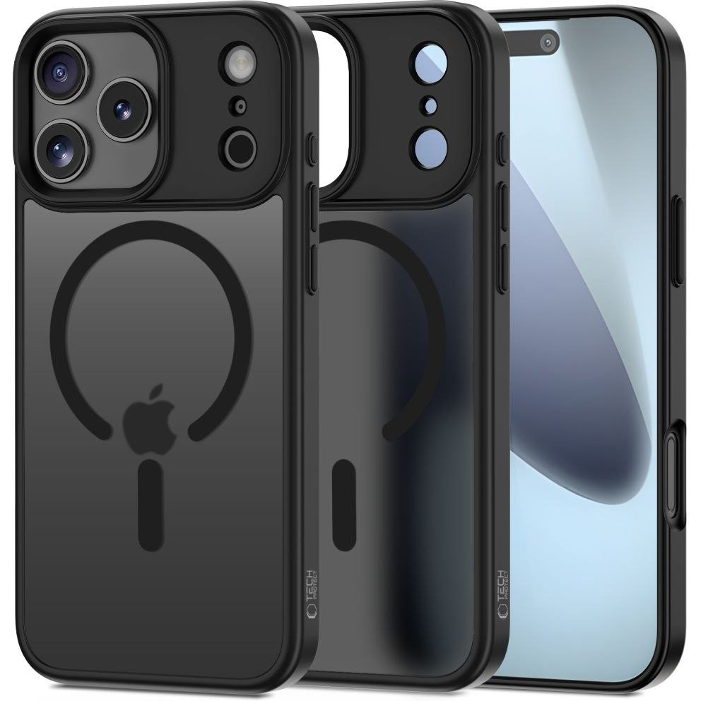 ZONE Magmat Magsafe műanyag hátlaptok iPhone 17 Pro fekete-szürke (5906302319879)