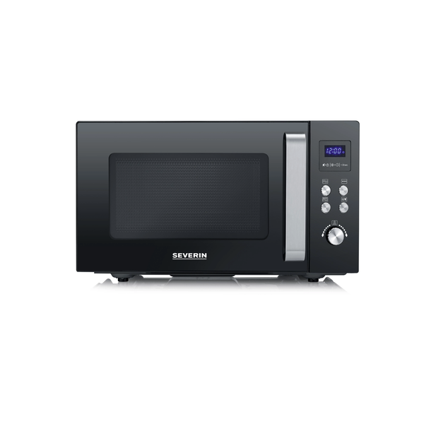 Microondas Con Base De Vidrio Y Grill Negro 25 L Severin Mw 7763