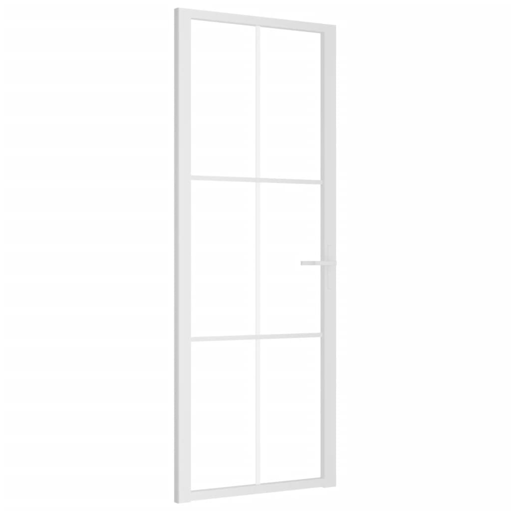 fehér ESG üveg és alumínium beltéri ajtó 76 x 201,5 cm (350572)
