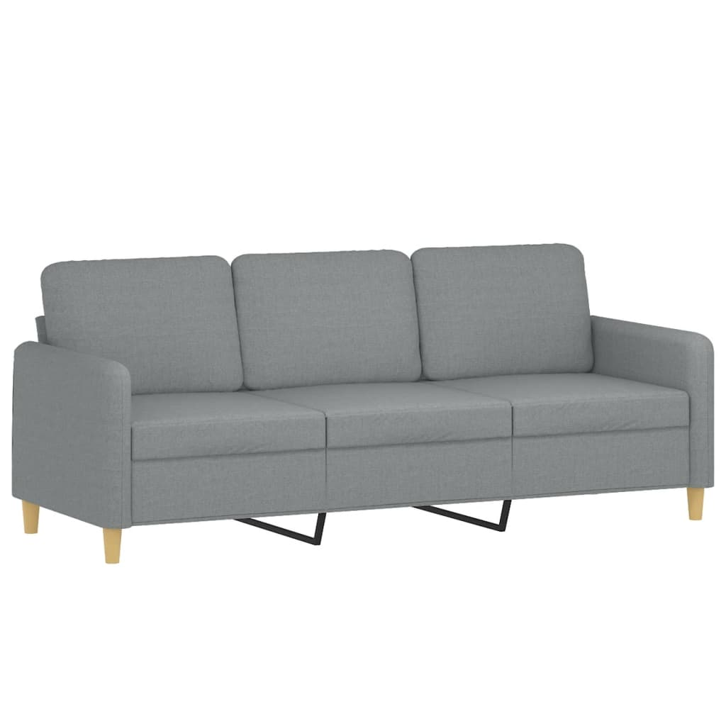 3 személyes világosszürke szövet kanapé 180 cm (359486)