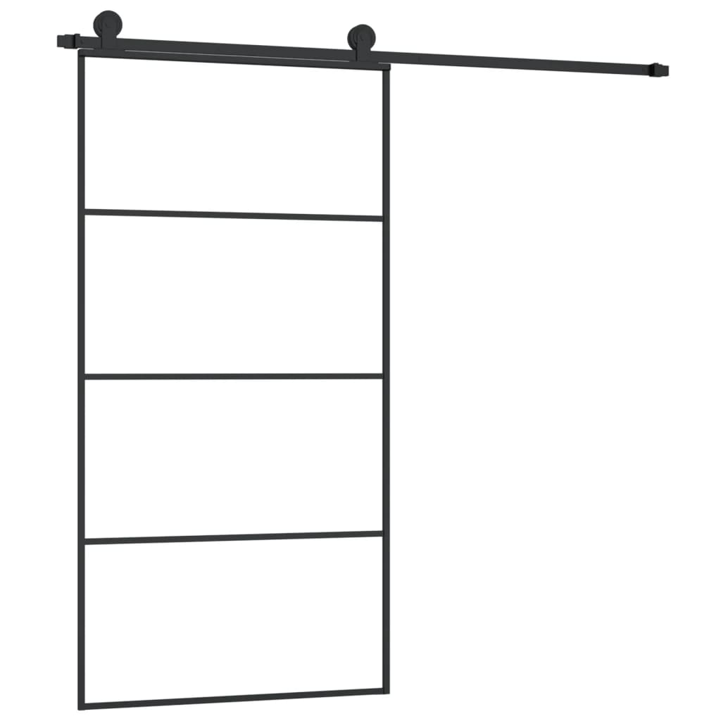 ESG üveg-alumínium tolóajtó fémszerelvény-szettel 102,5x205 cm (3152150)