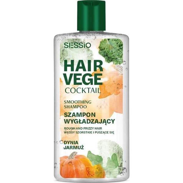 SESSIO Sessio Hair Vege Cocktail wygładzający szampon do włosów Dynia i Jarmuż 300g