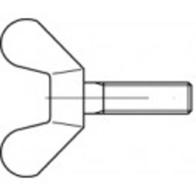 TOOLCRAFT 1060632 Szárnyas csavar M12 30 mm DIN 316 Nemesacél A4 25 db