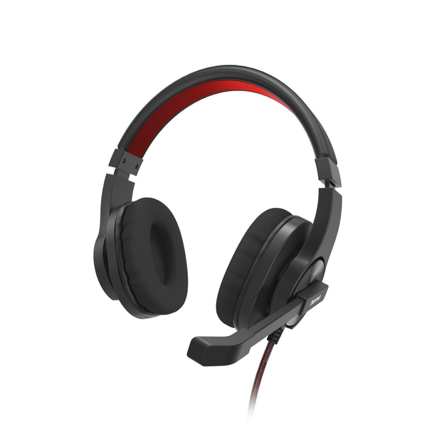 Hama HS-USB400 V2 Headset Vezetékes Fejpánt Iroda/telefonos ügyfélközpont USB A típus Fekete, Vörös