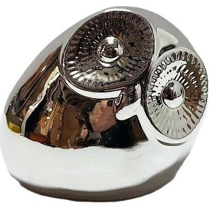 Sowa srebrna ceramiczna 11cm