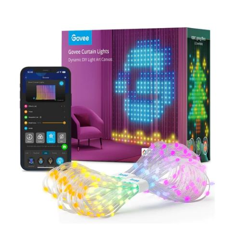Govee RGBIC Svetelná záclona 520 LED - 1,5 x 2 m