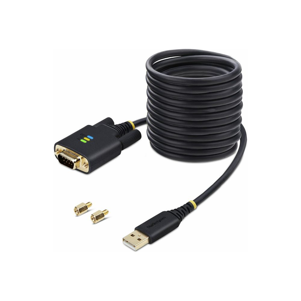 StarTech.com 1P10FFC-USB-SERIAL seriële kabel Zwart USB Type-A DB-9