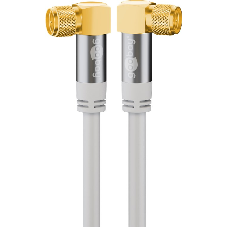 Goobay 70485 Type-F antenna kábel 5m - Fehér (70485)