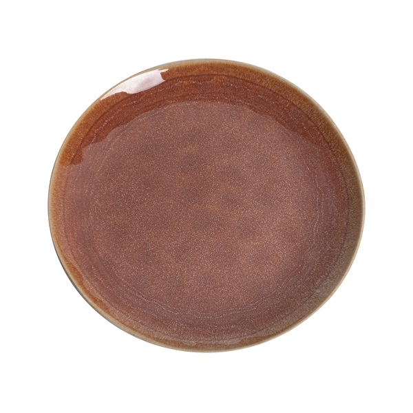 IRIS kerámia tányér barna 21,4x2,7cm (171178)