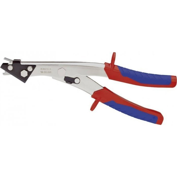 Knipex 90 55 280 Egyenes Lemezolló 280mm - Piros / Kék