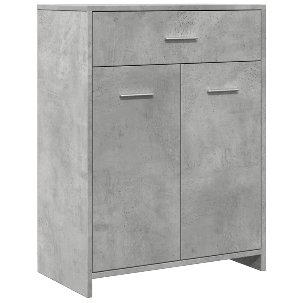 betonszürke szerelt fa fürdőszobaszekrény 60 x 33 x 80 cm (856286)