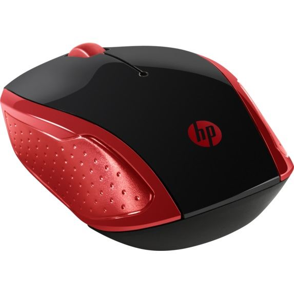HP 200 vezeték nélküli optikai egér vörös-fekete (2HU82AA)
