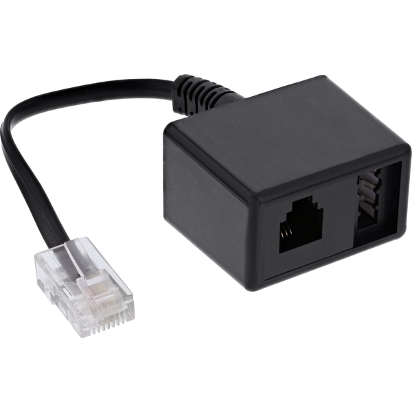 InLine 69943 телефонен кабел 0,15 м Черен