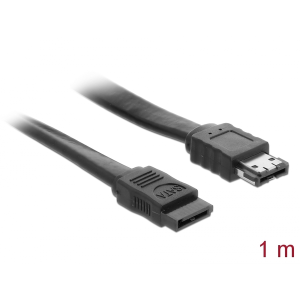 Delock Kábel SATA 3 Gb/s hüvely > eSATA hüvely 1 m fekete (85810)