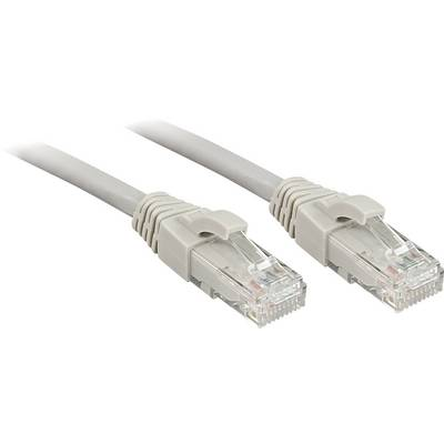 RJ45 Hálózat Csatlakozókábel CAT 6 U/UTP 3.00 m Szürke Védővel LINDY (45404)