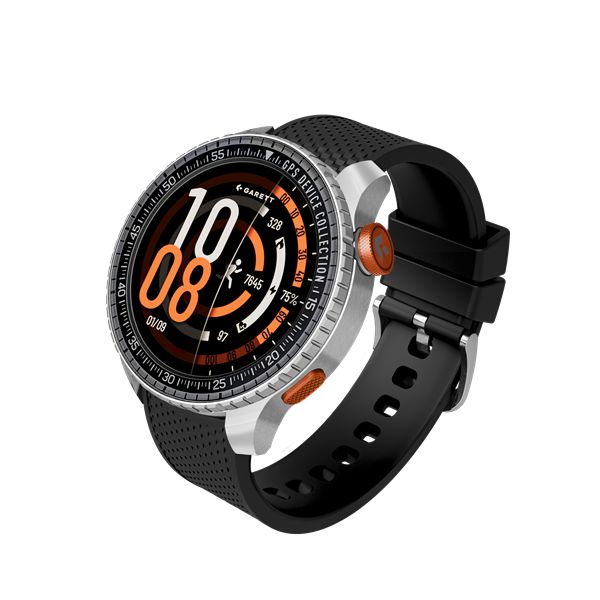 GARETT Compass GPS Умен часовник 1,43" сребрист