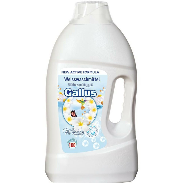 Течен перилен препарат Gallus, За бяло пране, 4 л