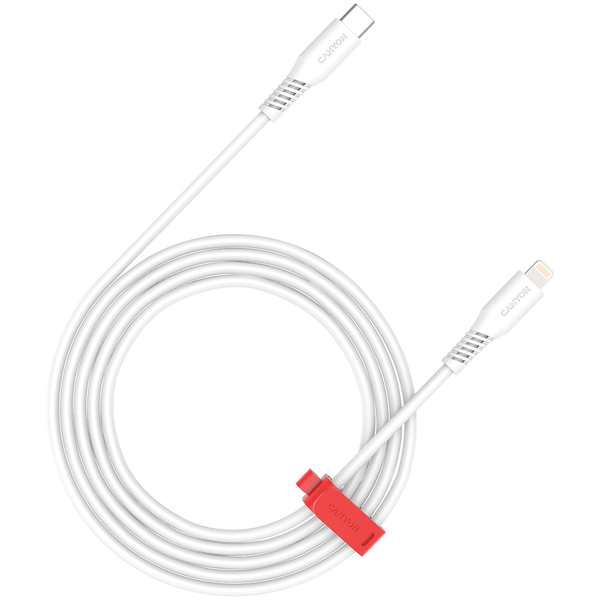 Canyon CLN30SC USB-C apa - Lightning apa Adat- és töltőkábel 1.2m - Fehér