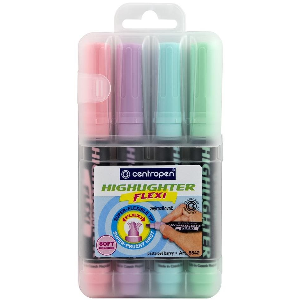 Centropen 8542/4 Highlighter Flexi Soft Szövegkiemelő tokban (8595013637005)