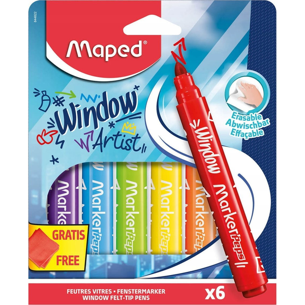 Popisovače na okna fixy Maped Fixy 6 barev