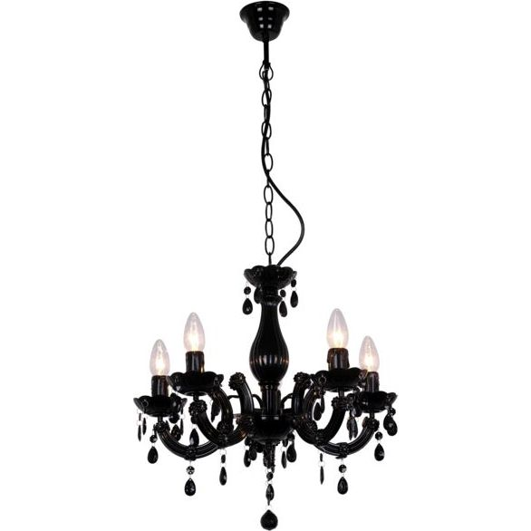 Lampa wisząca Zumaline Magnolia retro czarny  (RLD94016-5B)