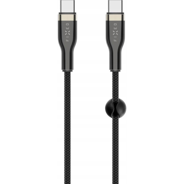 FIXED Braided Cable USB-C/USB-C, 1,2m, 100W, black