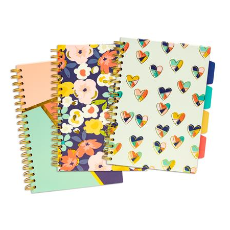 Pukka Pad Spirálfüzet, B5, vonalas, 100 lap,  "Floral Love Project Book", vegyes minta (PUP9033)