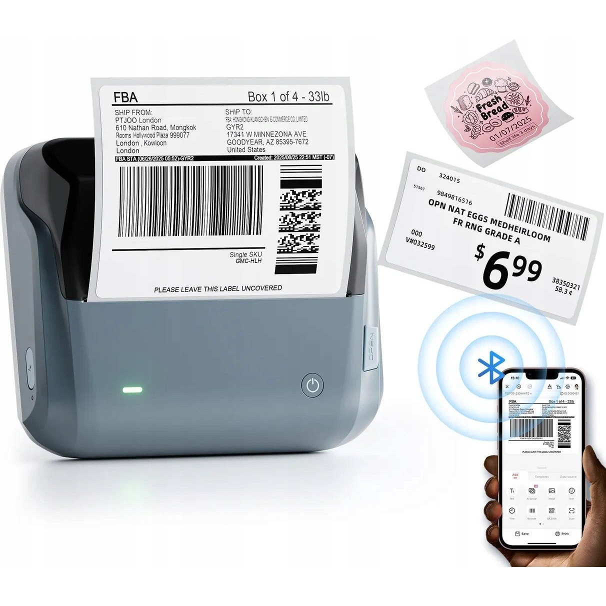 NIIMBOT B4 hordozható címkenyomtató kék (B4 Space Blue)