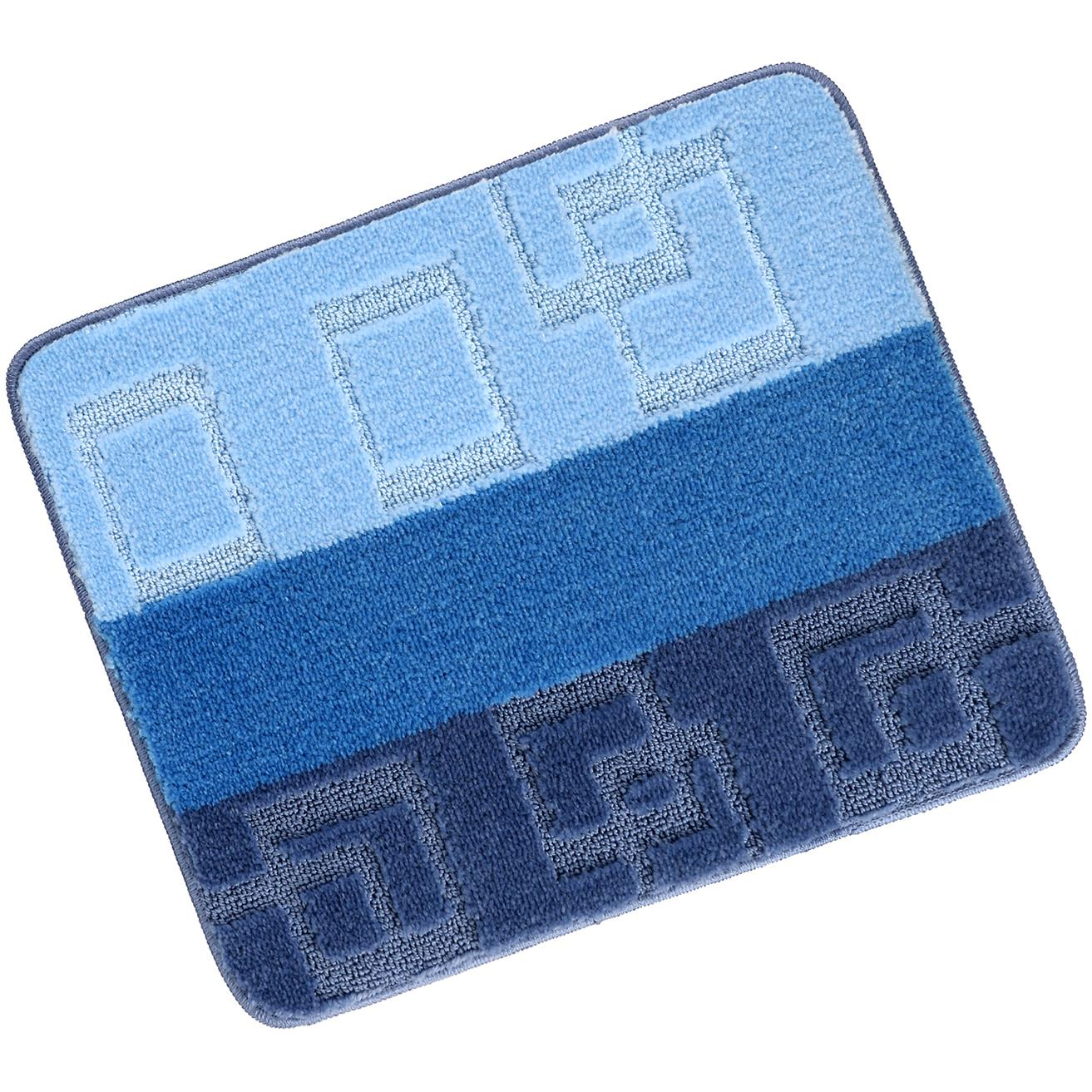 Bellatex 760/015 Bany WC szőnyeg, 60×50 cm, kockák, kék (11920)