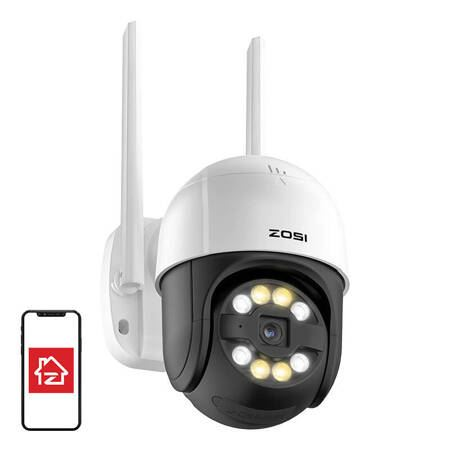 ZOSI C289 WiFi Pan Tilt 3MP IP66 IP kültéri kamera + 32GB microSD kártya (9226152)